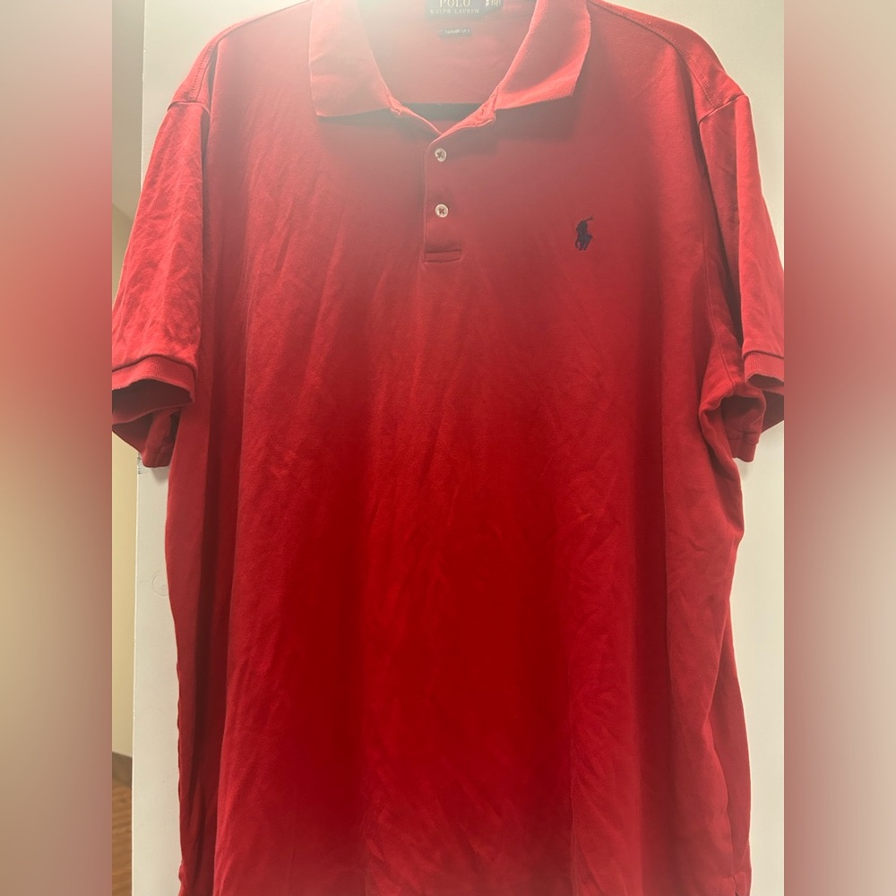 Men’s Ralph Lauren Classic Red Polo Shirt XL tall